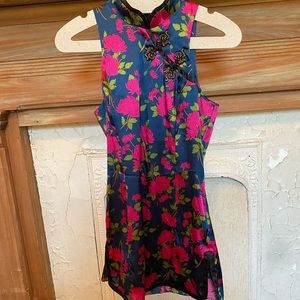 High neck mini dress